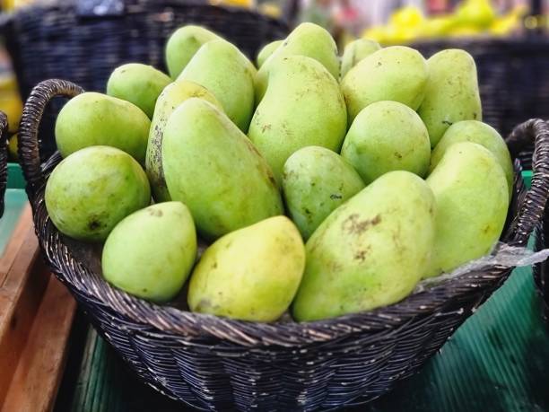istock ripe Thai mango for sell at the supermarket 1351374018