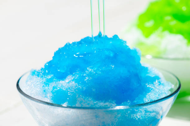 Cold shaved ice. Summer in Japan. Cold shaved ice. Summer in Japan. blue hawaiian stock pictures, royalty-free photos & images