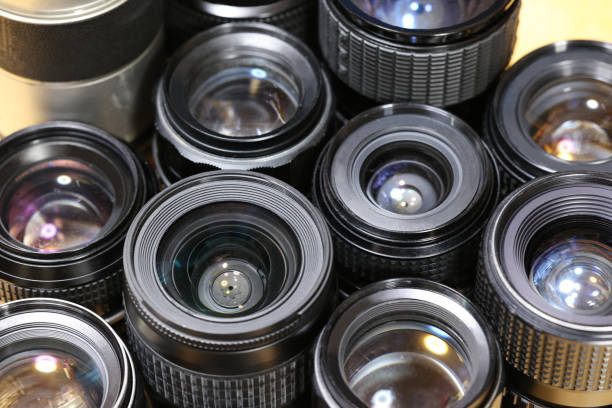 istock Lens group of single-lens camera seen from above 1351391324