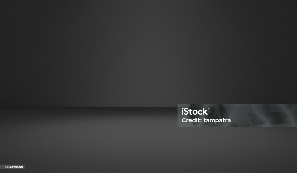 Empty Studio Rendering Black Modern Empty Studio Room 3d Render Interior Design Mock Up ...
