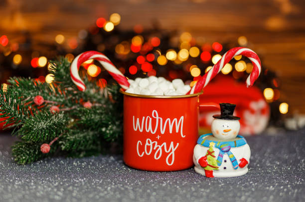 istock Hot chocolate with marshmallows. Christmas hot drinks. Mug with cocoa. 1351397915