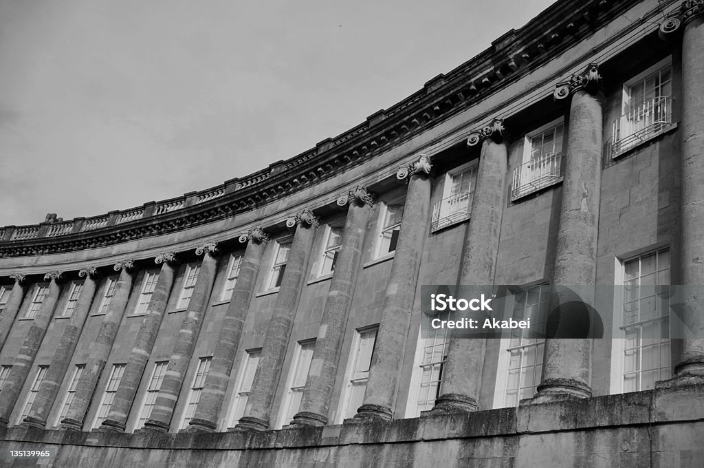 Das Royal Crescent im Bad, England - Lizenzfrei Alt Stock-Foto