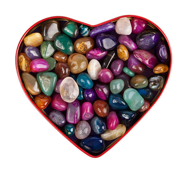 istock Heart collected from color  stones 135140239