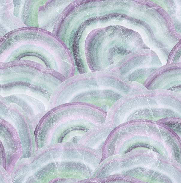 Seamless pattern with agate. Mineral stone watercolor print Seamless pattern with agate. Mineral stone watercolor print geode pattern stock illustrations