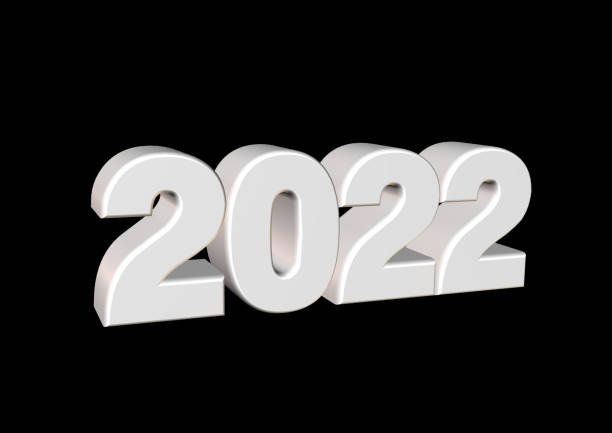 istock 2022 numbers and black background for 3D rendering 1351416484