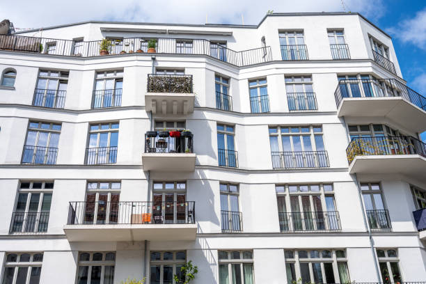 istock Facade of a modern apartment house 1351418120