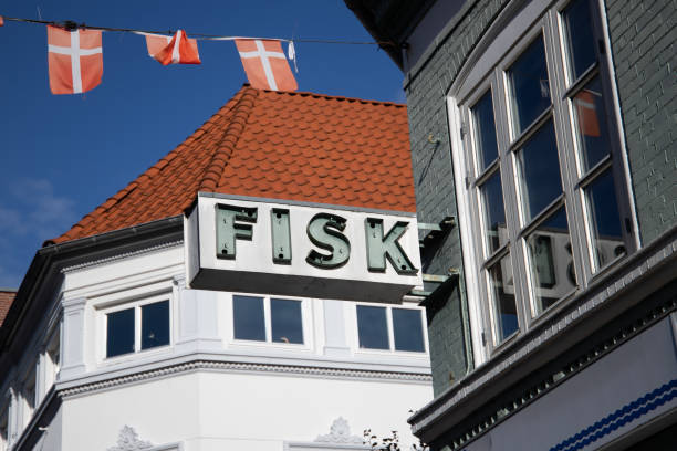 istock the danish word fisk (means fish) on a building 1351418250