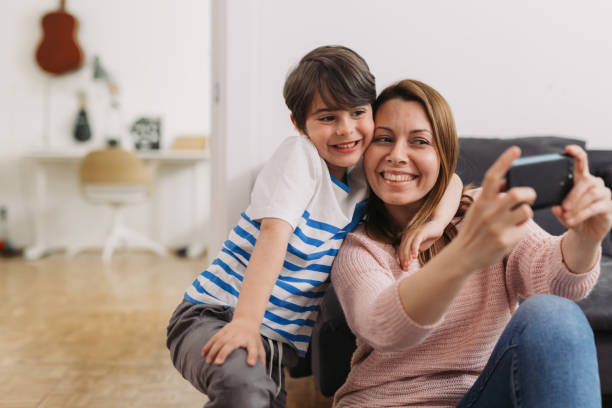 istock Mother and child at home 1351419109