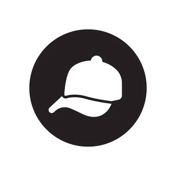 Vector illustration of cap glyph icon