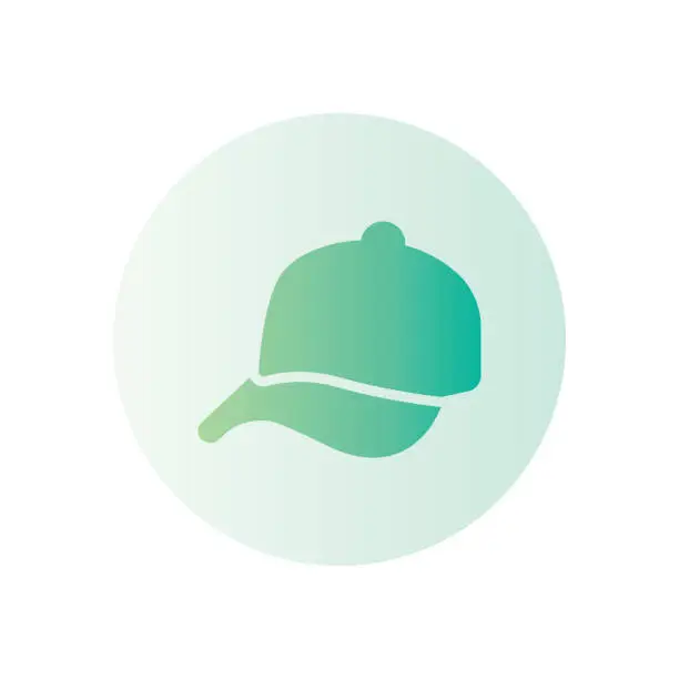 Vector illustration of cap gradient icon