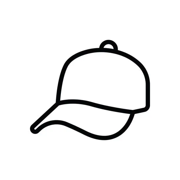 Vector illustration of cap line icon