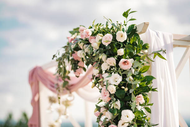 istock Beautiful wedding arch detail. 1351427713