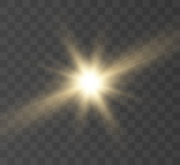 Sparkling sunrise light effect. Sparkling sunrise light effect.Glow light effect. Vector illustration. Christmas flash. dust.Bright light effect with rays and highlights for vector illustration. stars in your eyes stock illustrations