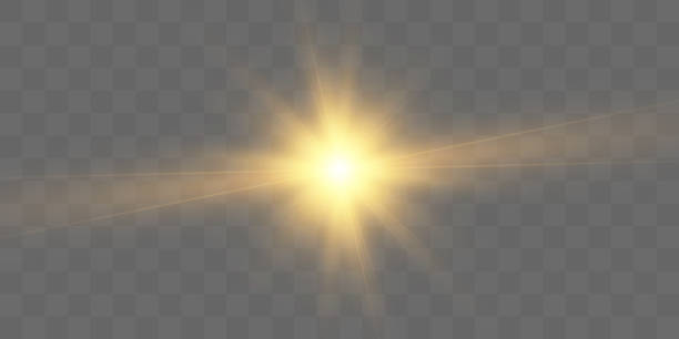 Sparkling sunrise light effect. Sparkling sunrise light effect.Glow light effect. Vector illustration. Christmas flash. dust.Bright light effect with rays and highlights for vector illustration. stars in your eyes stock illustrations