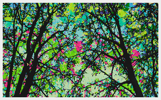 Vector Tree Pattern Illustration Backgrounds,Pretty Pastels
