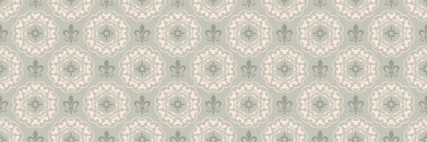 istock Beautiful background image with vintage elements in Indian style for your design. Seamless background for wallpaper, textures. Vector illustration. 1351442535