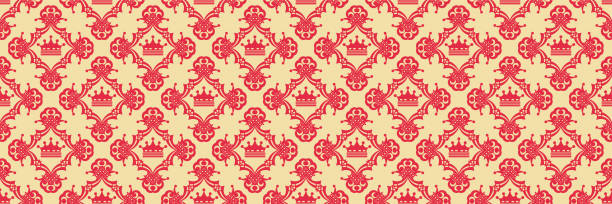 istock vintage background image with decorative ethnic style ornament on beige backdrop for your design. Seamless background for wallpaper, textures, vector illustration. 1351442548