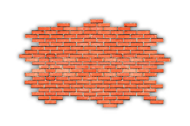 part of brick wall broken, brick background for design