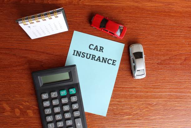 Planning, finance and car insurance. stock photo