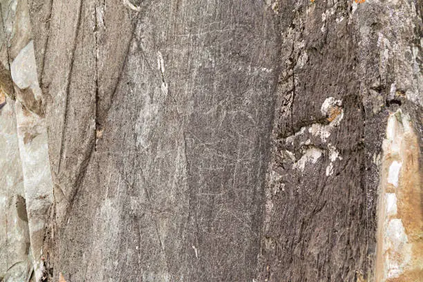 Photo of ancient petroglyphs destroyed by vandals