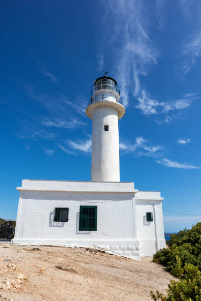 istock Lefkada island lighthouse building on blue sky 1351446289