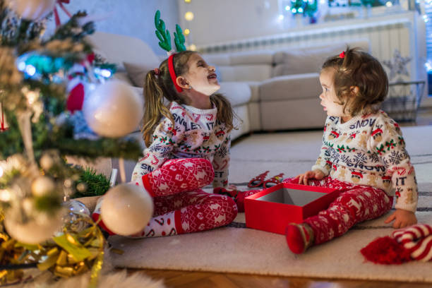 istock Happy children on Christmas Eve 1351446878