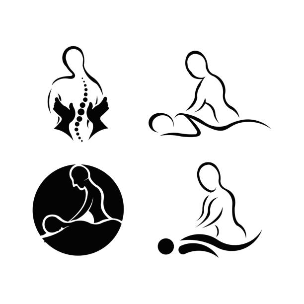 bildbanksillustrationer, clip art samt tecknat material och ikoner med massage symbol - massage