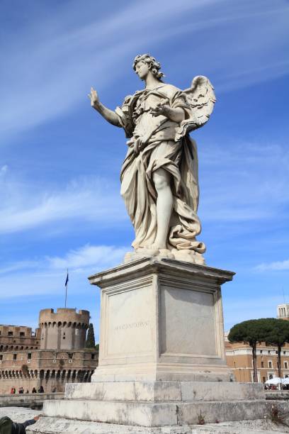 istock Rome landmarks - angel sculpture 1351454202