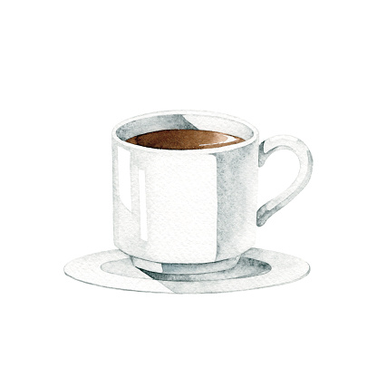 Vector illustration of hot coffee.