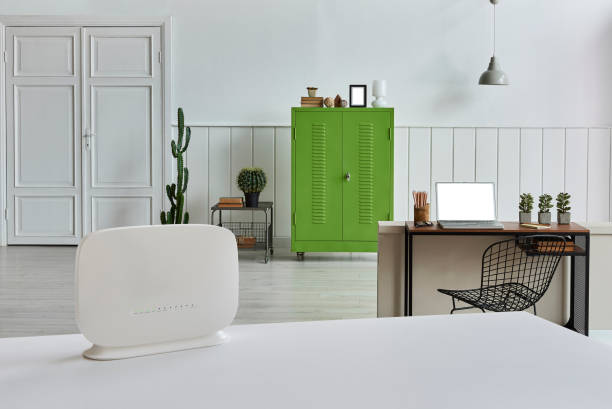 istock home interior green cabinet desktop with white wall 1351455422
