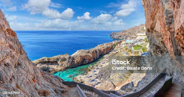 Landscape With Kalypso Cretan Village Crete Island Stock Photo - Download Image Now