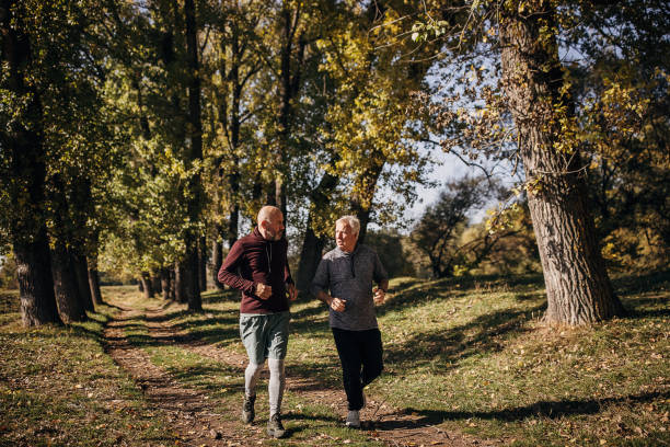 istock Senior friends jogging 1351459415