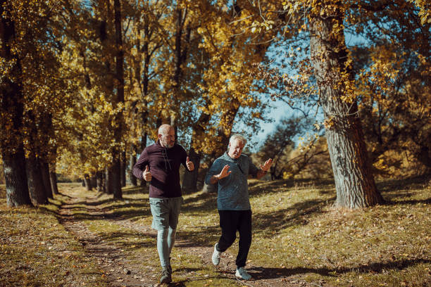 istock Senior friends jogging 1351459432
