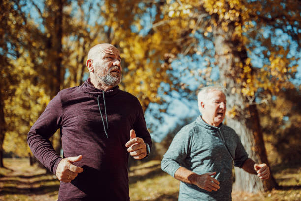 istock Senior friends jogging 1351459443