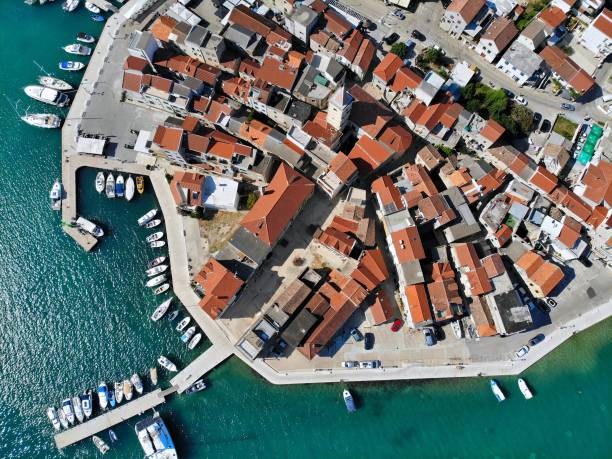 istock Harbor in Pirovac, Croatia 1351460604