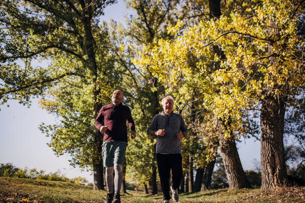 istock Senior friends jogging 1351460914