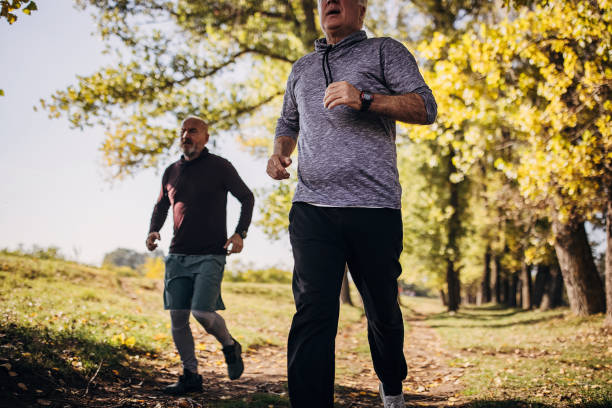 istock Senior friends jogging 1351461102