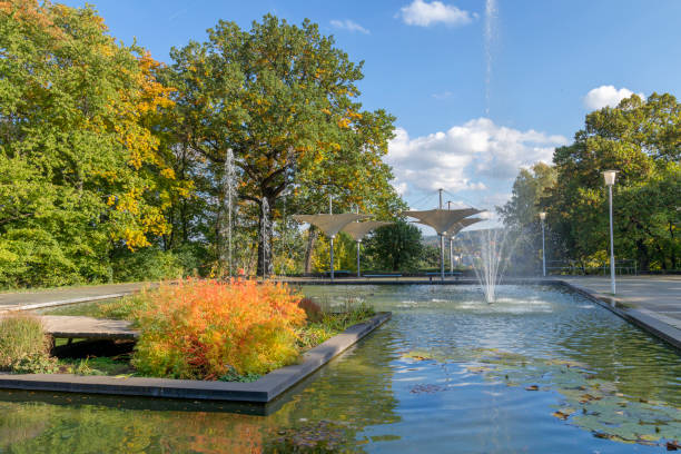 istock square fountain with water jets 1351462916