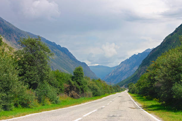 Empty Road To Mountain