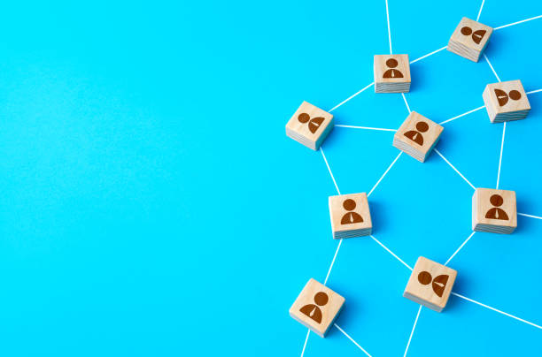 istock People connected in a communication network. joint participation and interaction in the group. Cooperation and globalization, contributions to projects. Decentralized networking. Connections links 1351465605