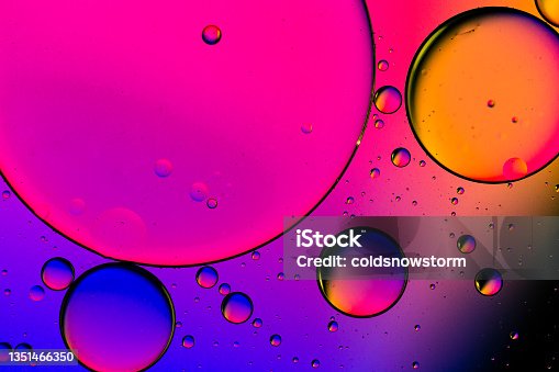istock Macro oil and water multi colored abstract background 1351466350