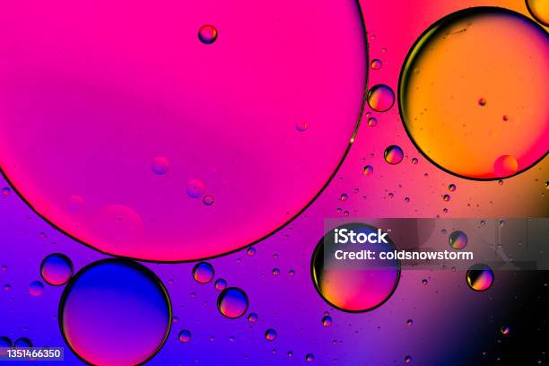 Macro Oil And Water Multi Colored Abstract Background Stock Photo - Download Image Now