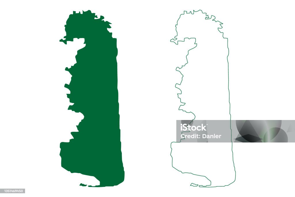 Vetores de Distrito De Nagapattinam Ilustração Vetorial Do Mapa Esboço