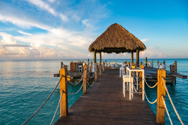 istock gazebo on the pier in the sea 1351469649