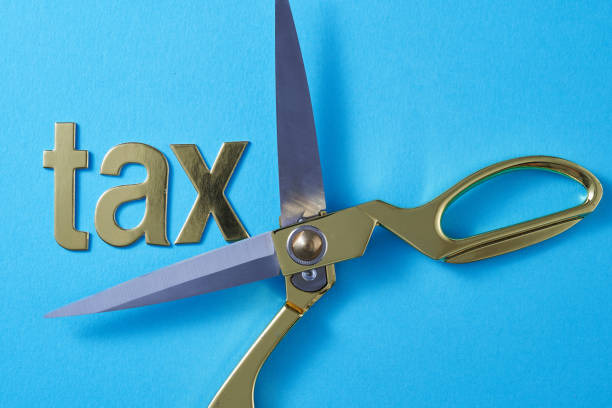 istock single word tax and gold colored 1351470883