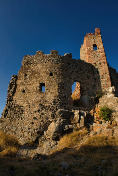 istock Miravet castle in cabanes under the blue sky 1351472743