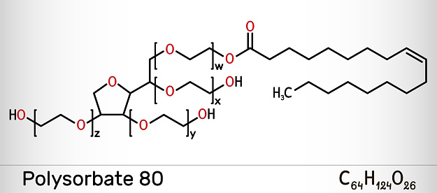 Poly 80 Structure Polysorbate 80 Molecule Polysorbate Is Nonionic Surfactant And ...