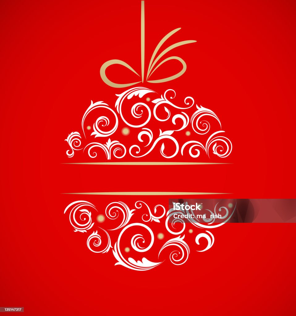 Bolas de Navidad retro Vintage con ornamentos - arte vectorial de Acurrucado libre de derechos