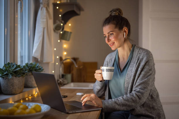 istock Mature woman at home 1351474411