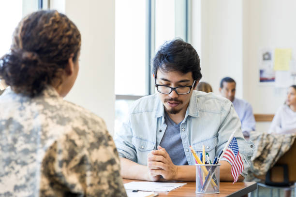 istock Man considers enlisting in the military 1351490985